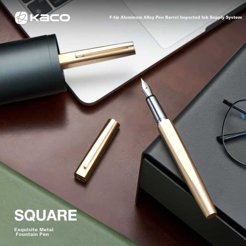 KACO Premium Fountain Pen Gift Box, Signature Pen, Adult Gift for Business, Birthday Present for Men And Women, Stationery Gift, Luxury Present, Gold
