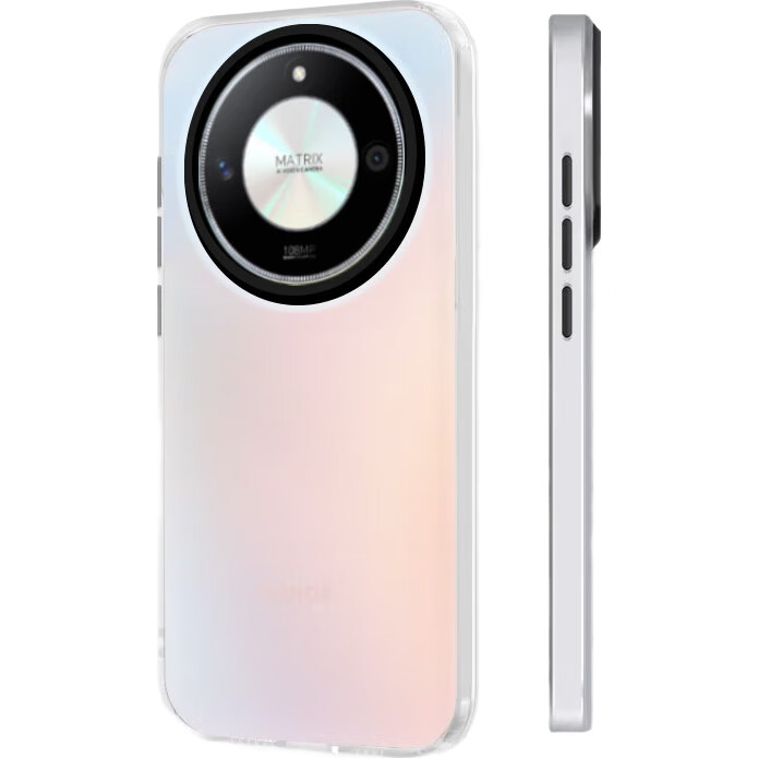 Чехол для телефона Baozou для Honor X50, силиконовый, с мягкими краями, противоударный, лазерный градиент, матовый, серый