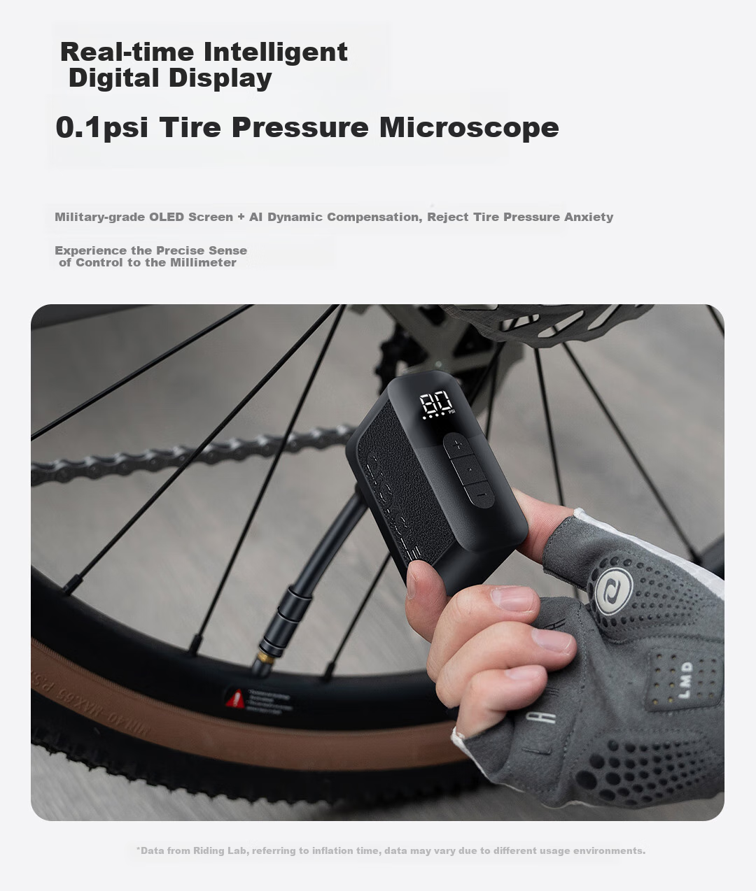 QiCYCLE NANO Road Bike Bicycle Cycling Inflator Pump LED Mini Portable Air Pump Electric Cycling Pump 9