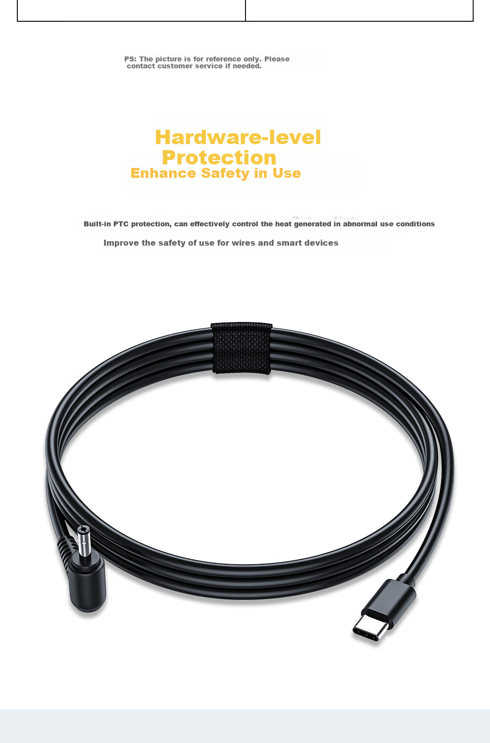 Delippo Deceptive Cable 65W Computer Power Cord, 19.5V 3.33A Thin Port, Suitable for Xiaomi Laptop RedmiBook 13/14 TM1802-AD 3