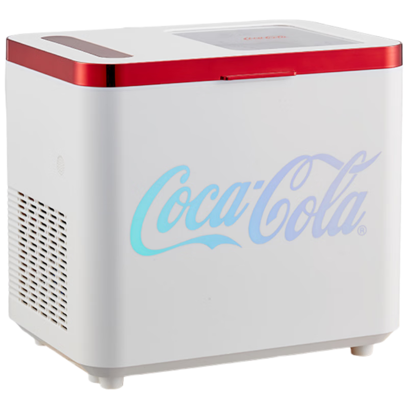 Coca-Cola Ice Maker, Home Small UV Sterilization Ice Maker, Compact Bullet Ice Mini Dorm Ice Maker, Low Power Fully Automatic Portable White