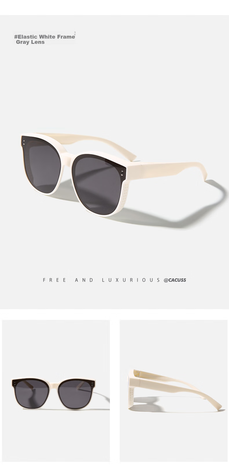 CACUSS Polarized Sunglasses for Nearsighted People, Driving Anti-Glare Glasses, Aviator Sunglasses for Men And Women, Face-Slimming Effect 7