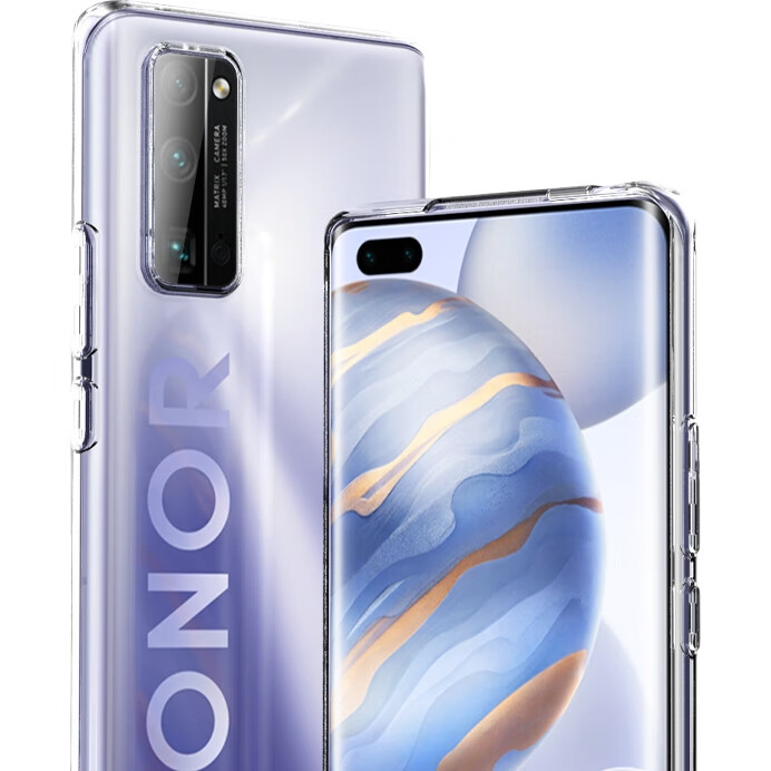 Чехол ESCASЕ для Honor 30 Pro/30 Pro+, противоударный, полный охват, мягкий силикон, с отверстием для шнурка, прозрачный защитный чехол