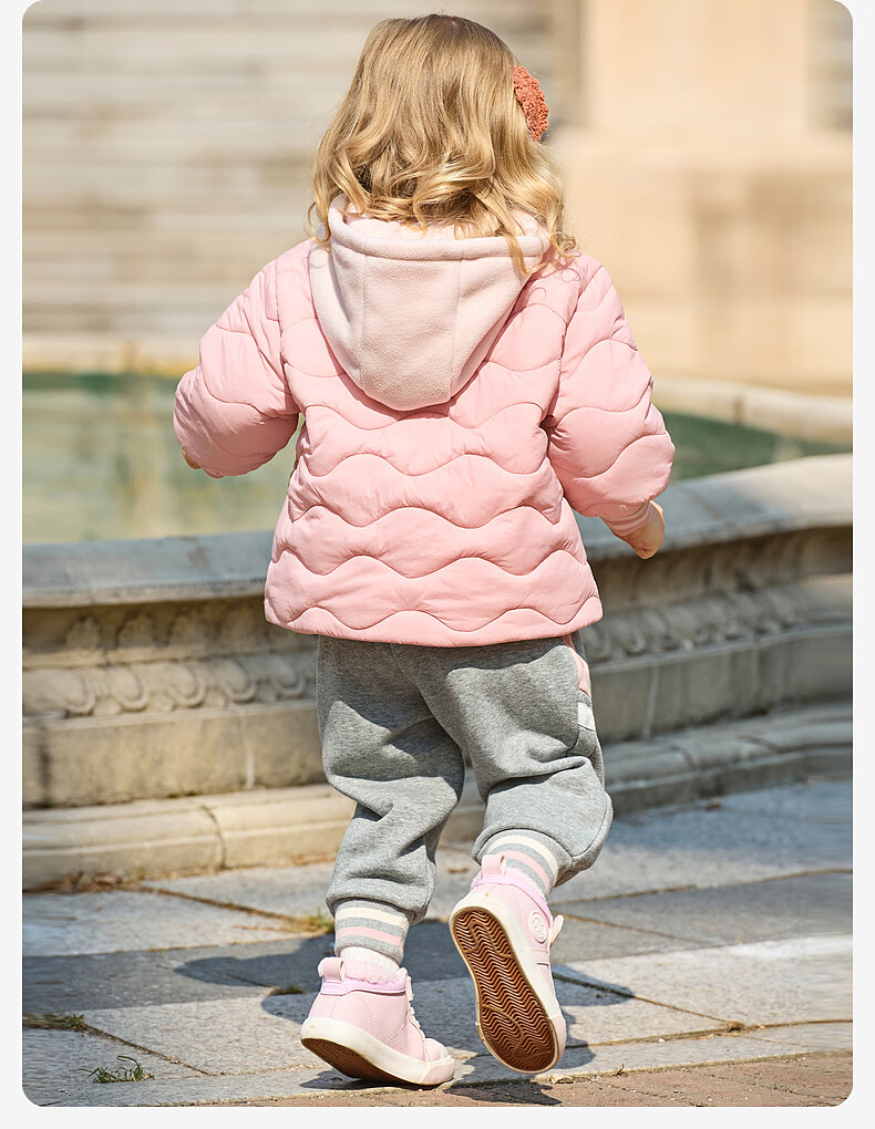 DAVE & BELLA Kids Patchwork Cotton Jacket Autumn Winter Boys Girls Water-Repellent Hooded Coat Class A 4