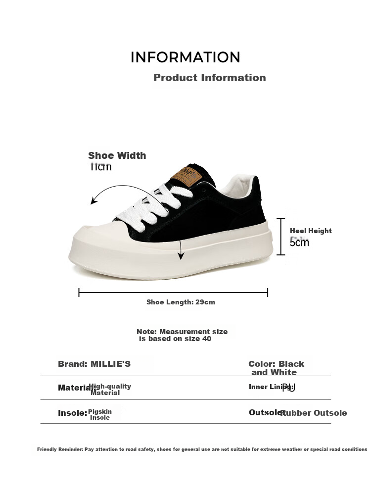 Millies Men's Shoes, New Versatile Couple Shoes, Thick-Soled Shell Toe Biscuit Shoes, Height-Increasing Soft-Soled Casual Sneakers for Men U1261 6