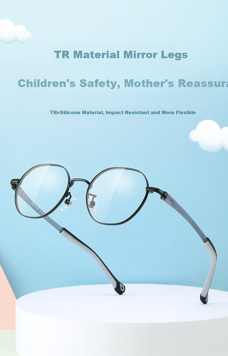 Pulais Youth Children Anti-Blue Light Glasses, Myopia Glasses Frame, Protective Goggles, Eyeglasses, Rose Gold 24059A 5