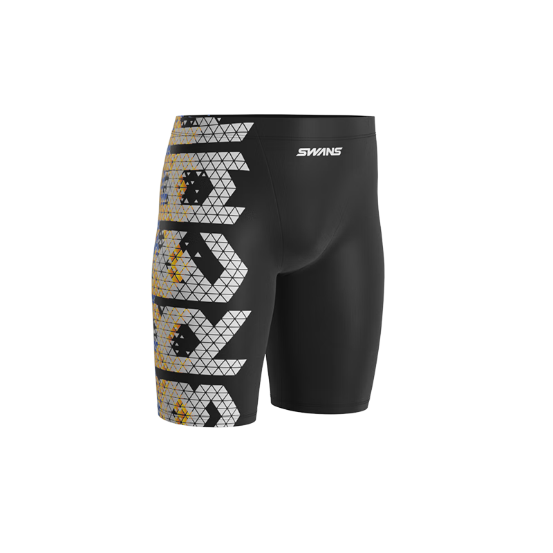 Suanshi Kids Boys Swimwear Chlorine-Resistant Quick-Dry Five-Point Swimming Trunks Professional Training Sun-Protective Swim Shorts Black 160