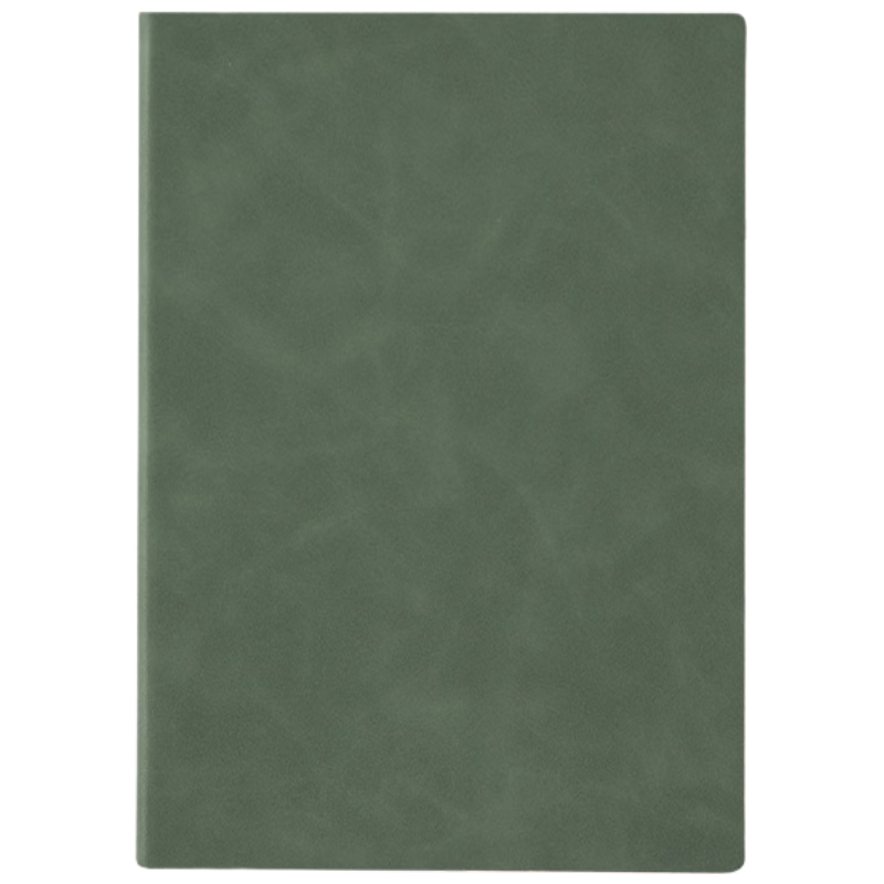 COMIX Fashion Sheepskin Leather Notebook Premium Soft Leather Business Journal Thickened Meeting Notes Customizable A5 112 Pages Green ECBP151