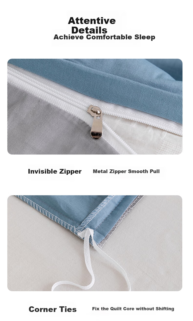 Hengyuanxiang Pure Cotton Duvet Cover, Single Piece, Class A Antibacterial, 100% Cotton, Bedding, Mattress Cover, Sky Blue, 2.2*2.4m 6