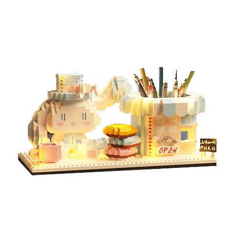 Blucci Cinnamon Dog Pen Holder Building Block Puzzle Educational Toy for Boys and Girls Ages 6-12 New Year Gift Puzzle