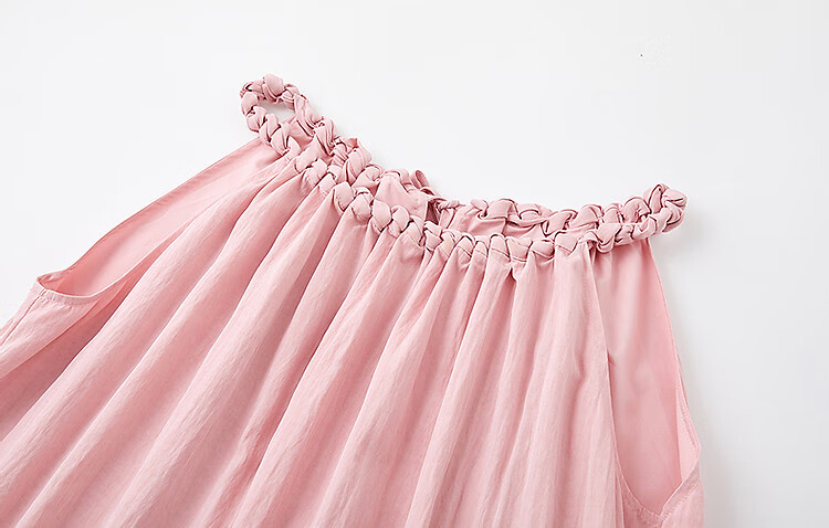 Demana [Neck-Tie Halter] Summer Elegant Vacation Style Handmade Gathered Collar Off-Shoulder A-Line Waistless Women's Dress 20