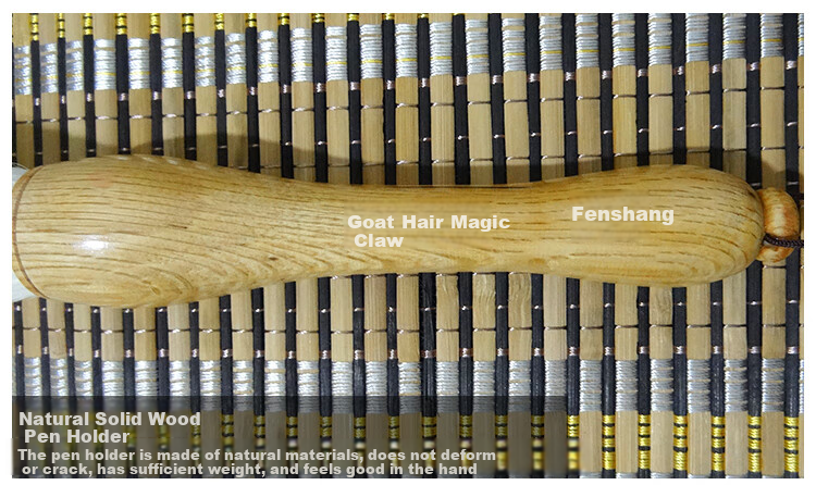 Fenshang Premium Mink Hair Brush Pen, Mouse Tail And Gray Mixed Hair Brush Pen, Long-Pointed Line Slim Gold-Style Running Script And Cursive Script Hard Hair Brush Pen, Brush Tip Approximately 4.5cm 3
