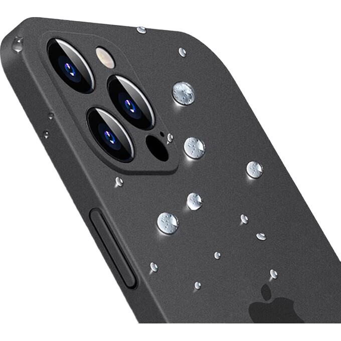 Чехол NEYAA для Apple iPhone 12 Pro Max, ультратонкий, прозрачный, матовый, противоударный, с защитой камеры, черный