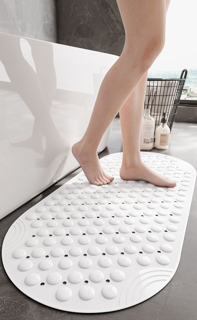 Boneng Bathroom Non-Slip Mat, Elderly Bathing Anti-Fall Floor Mat, Bathtub Non-Slip Mat, Shower Room Bathroom Foot Mat, 40x88cm 3