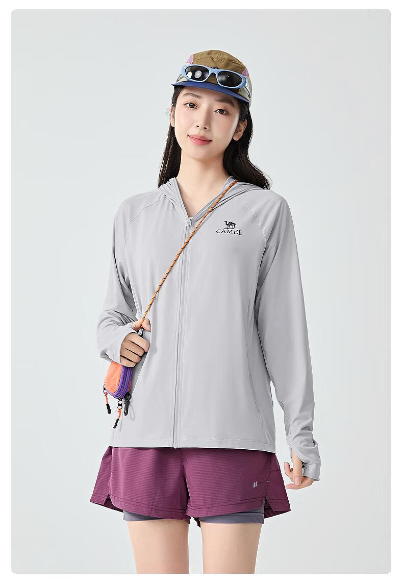 CAMEL Outdoor Sunscreen Jacket [Ice Extract Cool White Skin] Couple Style 2025 New UV Protection Cooling Original Yarn Sunscreen Clothing 33