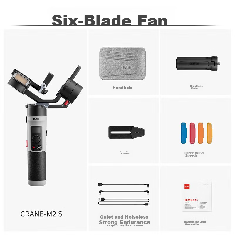 Zhiyun CRANE M2S Handheld Gimbal Stabilizer for DSLR And Mirrorless Cameras, Standard Versio