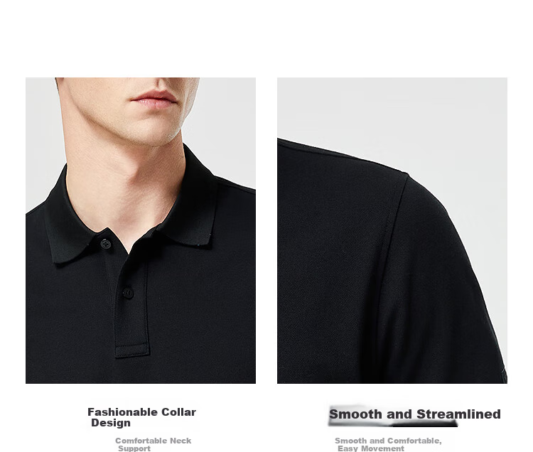 YOUNGOR [Moisture-Wicking] Summer 2026 New Breathable Cotton Elastic Collar Short-Sleeve POLO Shirt, Rock Gray, 3XL 5