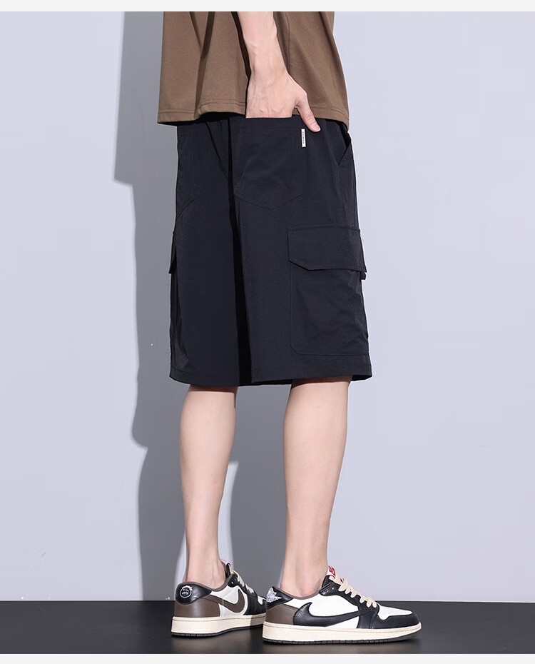 Yipintiancheng [Workwear Shorts] 2025 Summer Men's Five-Point Pants, Fashionable Workwear Multi-Pocket Trendy Outdoor Sports Shorts 8