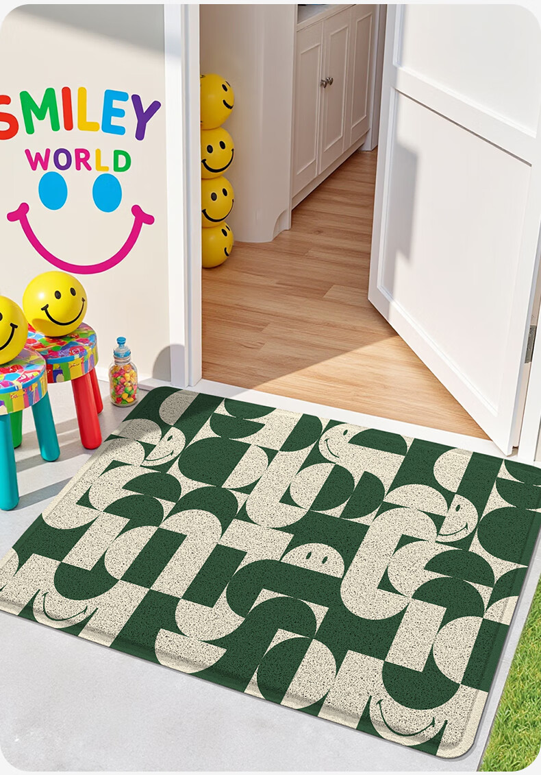 Dajiang Entrance Mat, Doorway Foot Mat, Cartoon Fun Entryway Mat, Silk Loop Doormat, Non-Slip Entrance Mat, 80x120cm 1