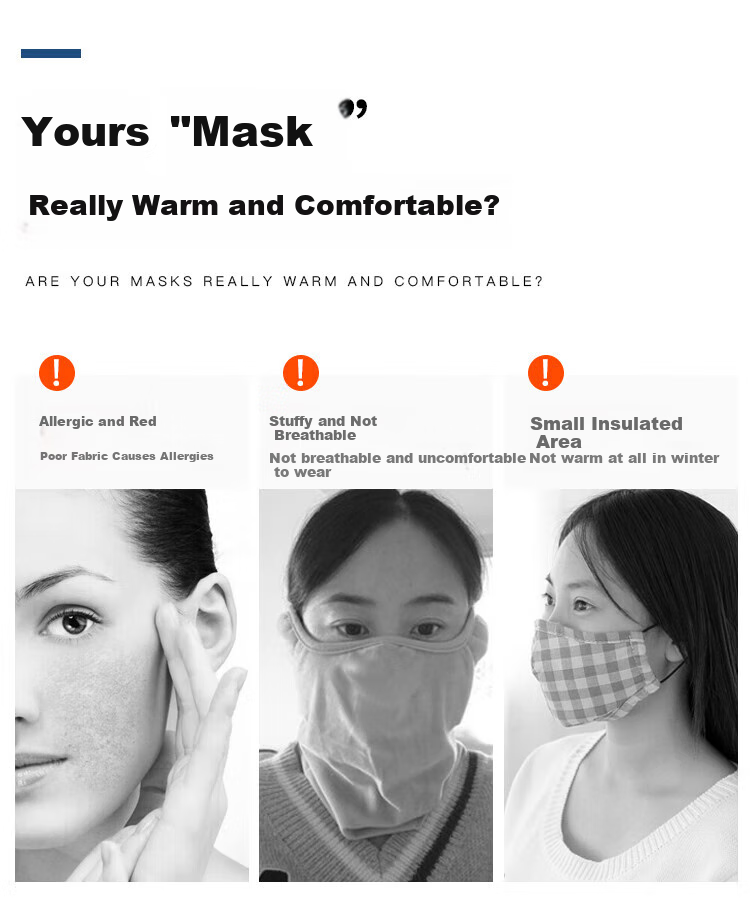 Adandyish Full Face Mask for Cycling, Windproof, Dustproof, Cold-Resistant, Unisex, Autumn And Winter Warmth Protection with Forehead And Ear Covers, Black 2