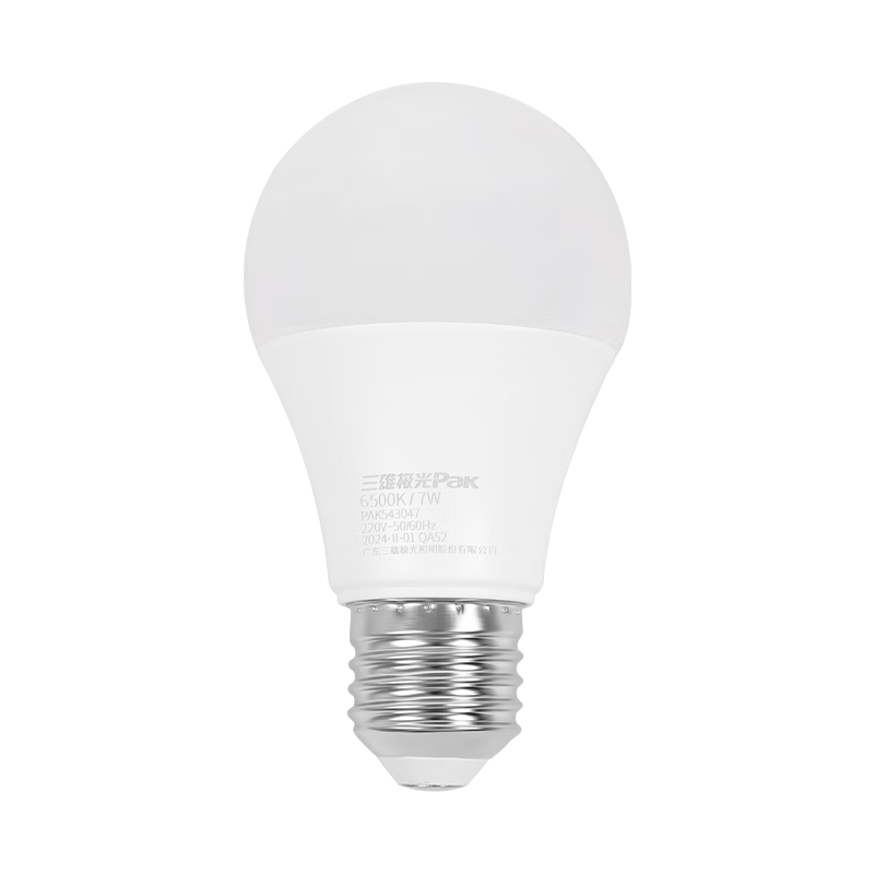Pak LED Bulb High Power Energy-Saving E27 Screw Base 7W White Light (6500K) Star Series