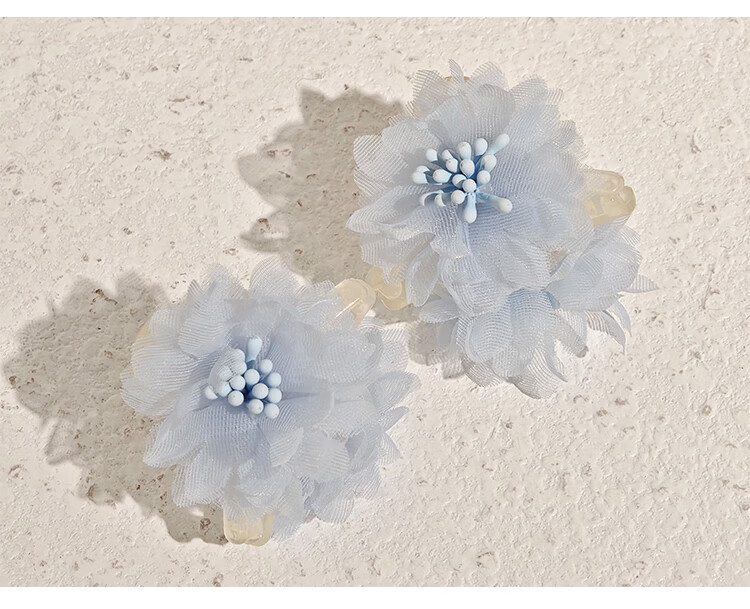 CHIMERA 2-Piece Small Floral Kids Hair Claw Bangs Clip Princess Hair Accessories Girls Hairpin Children's Day Gift 6.1 7