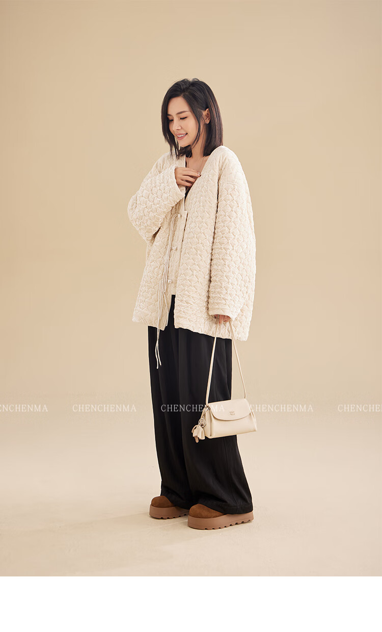 Chenchenma Parent-Child Fleece-Lined Sherpa Fleece Loose Casual Versatile Pants 7281D 26
