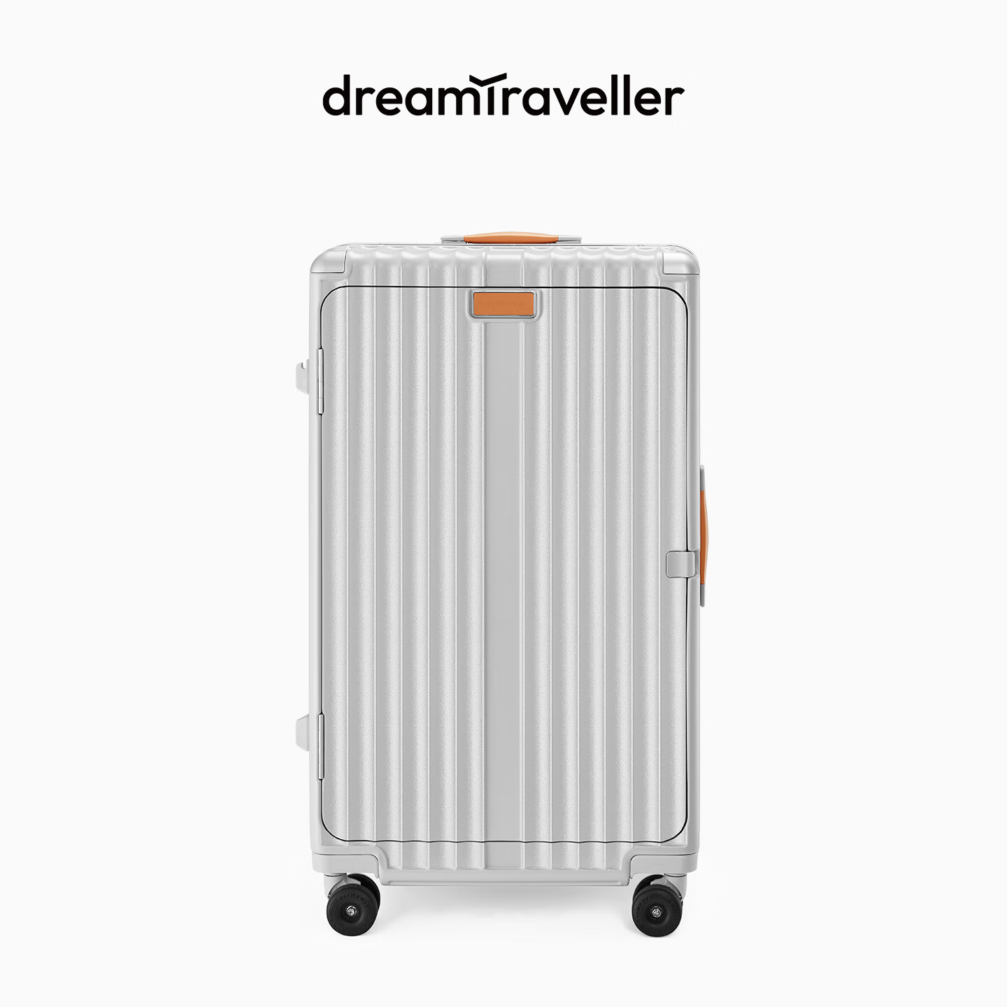 Dream Traveller Large Capacity Luggage Spinner Multifunctional Trolley Suitcase Side Opening Travel Bag 26 Inch Elephant Gray