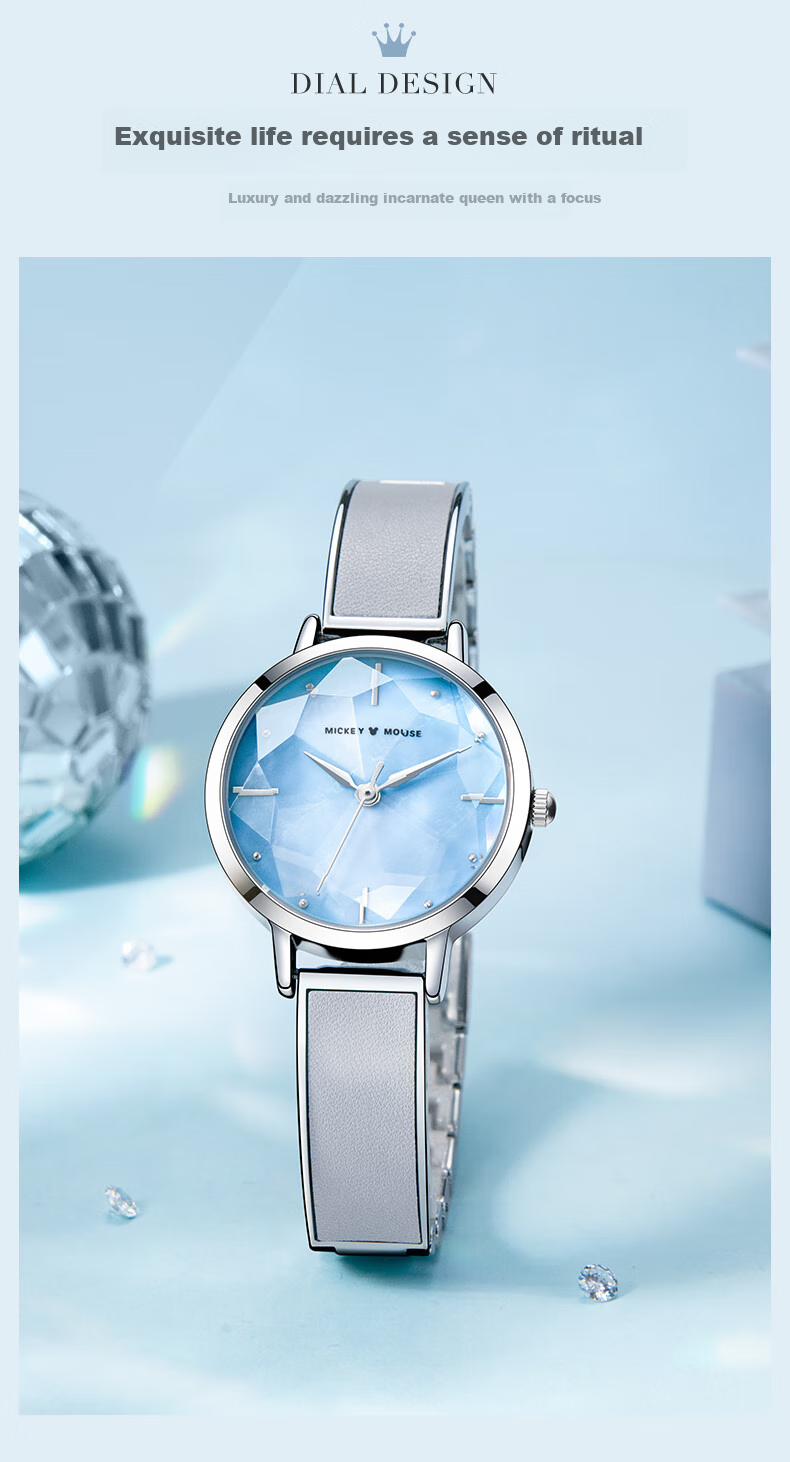 Disney Women's Starry Sky Watch, Instagram-Style Youth Wristwatch, Luxury Niche Ladies Bracelet, Valentine's Day Gift for Wome 8