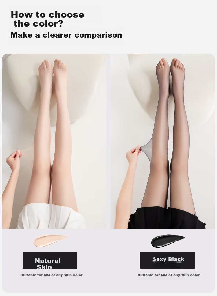 Dushiliren Silk Stockings for Women, Summer Ultra-Thin Pineapple Pattern, Cuttable, Anti-Slip Pantyhose, Sexy Thigh-High Tights, 2-Piece Set 17