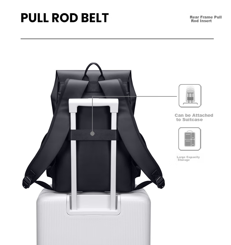 GOLF Shadow Backpack for Men, Travel Backpack, 16-Inch Laptop Bag, Student Schoolbag, Water-Resistant Flip Cover Business Trip Backpack 9