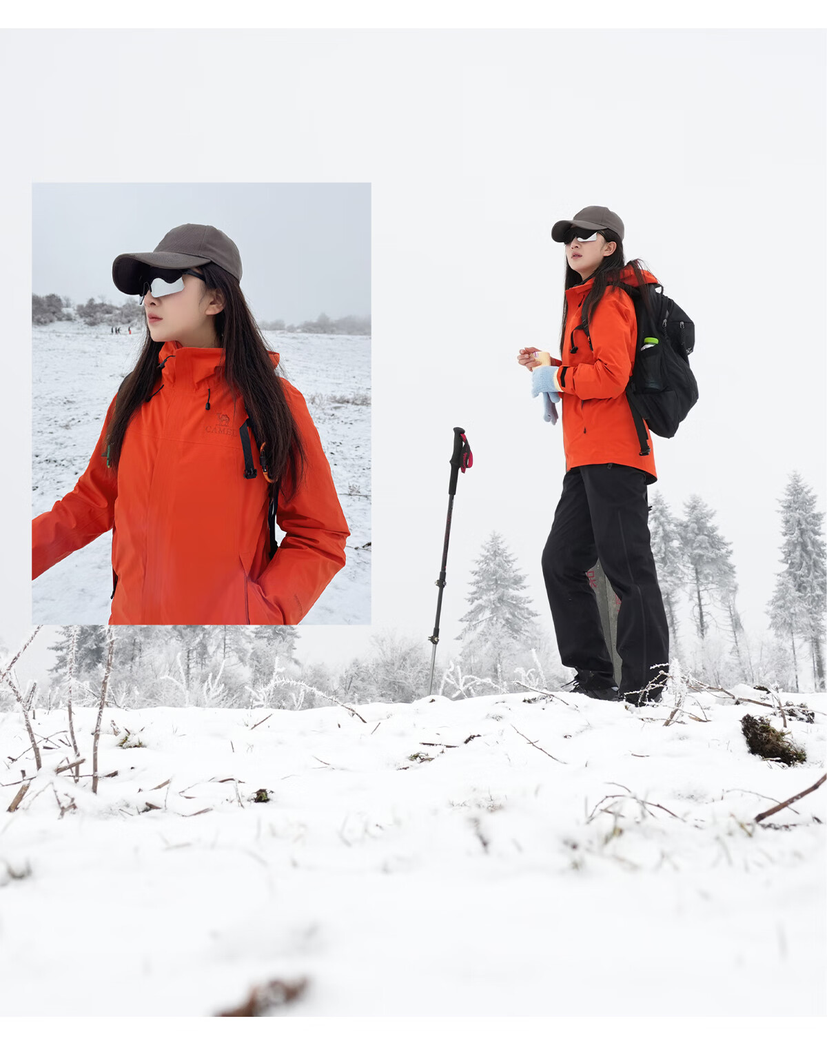 CAMEL Outdoor Hardshell Jacket for Men And Women, 3L Waterproof Rainproof Mountaineering Coat, Professional Storm Protection, Model 1864 L 3