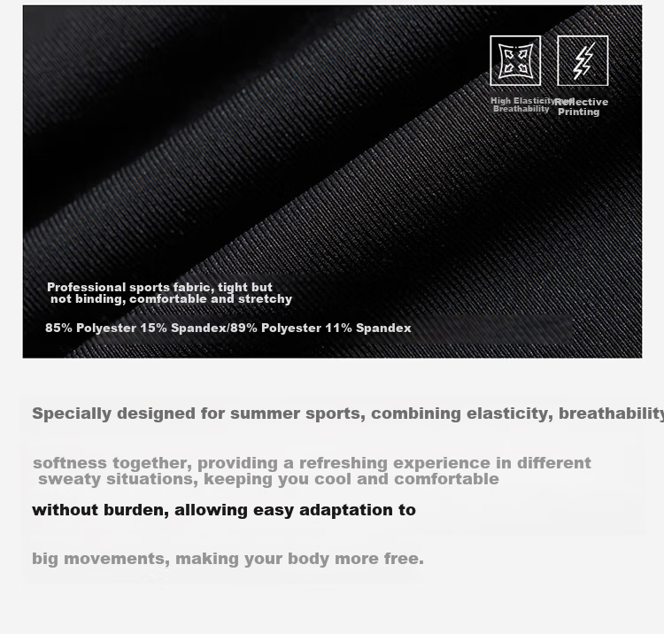 RIGORER Men's Fitness Short Sleeve Quick-Dry Sports Top Basketball Training Sweat-Wicking Compression Shirt, Pure Black, 4XL 2