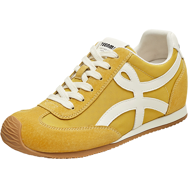 TEENMIX Rainbow Candy Agan Training Shoes Women's New Yellow (6.5cm Hidden Height Increase) Size 34
