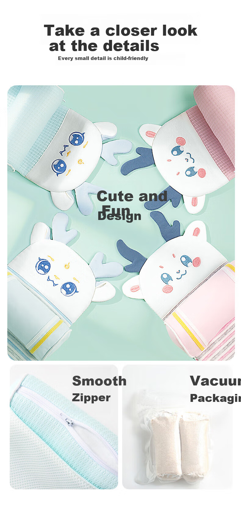 Qicaiboshi Baby Shaping Pillow, Newborn Xiaomi Correction Flat Head Type, Spring And Summer Style, for Babies Aged 0-1 Years Old, Tencel Children's Pillow 31