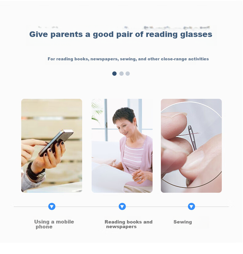 Lianshang Anti-Blue Light Reading Glasses for Men And Women, Foldable Portable High-Definition Phone Glasses for Elderly with Presbyopia, Model 7024N 250 Degrees 3
