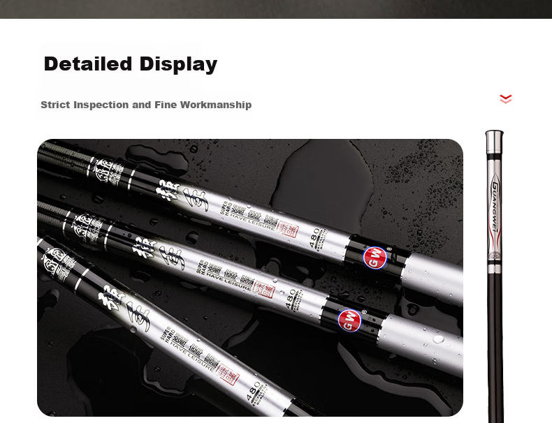 GW Fishing Rod, Handheld Rod, 5.4 Meters, Strong Hand, Lake And Reservoir Fishing Rod, 5H Ultra-Light, Ultra-Hard, 28-Section Large Comprehensive Rod, Fishing Pole, Fishing Tackle 14