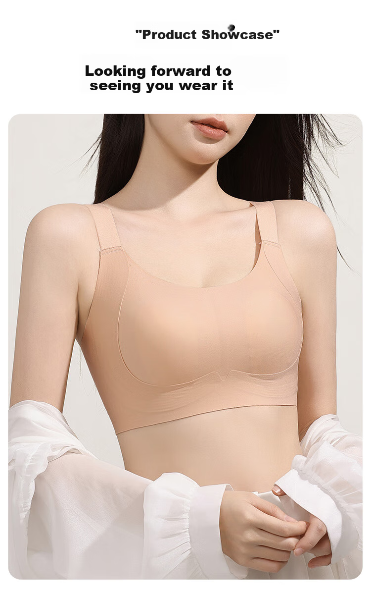 GRACEWELL Spring And Summer Large Bust Minimizer Rabbit Ear Cup Thin Bra for Women, High Side Support, Side Boob Control, Anti-Sagging, Wireless Brassiere 17