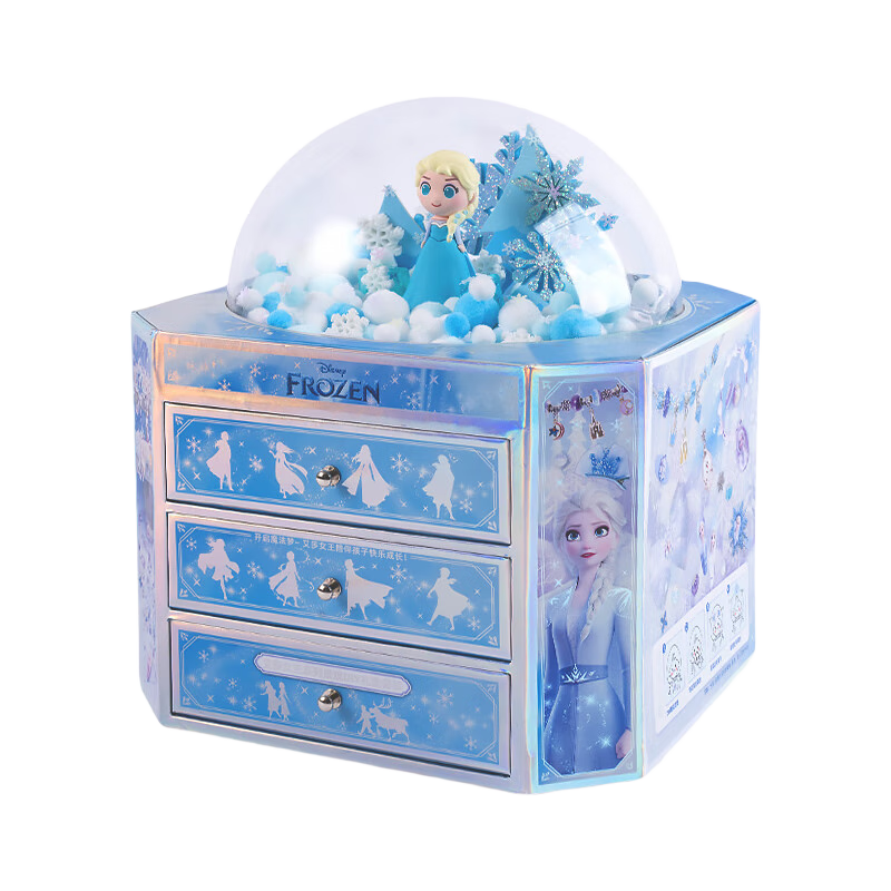 Disney Frozen Elsa DIY Landscape Dress-Up Gift Box Hair Clip Hair Accessories Bead Set for Girls Ages 3-9 Birthday Present