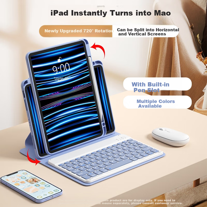Чехол-книжка B.O.W Hangshi HC036K для iPad Air 4/Air 5, 10.9 дюйма, фиолетовый