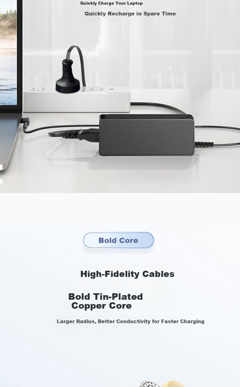 Mryc ASUS Laptop Charger, 19V 3.42A 65W Universal FL8700 FL5900 R414U UX430 VM520U/590Z Computer Power Adapter Cable 7