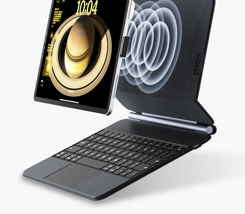 B.O.W Hangshi HA354 2025 New iPad Magic Keyboard for 9th Gen, Compatible with Apple Air 5/4, Magnetic Floating Protective Case, Five-Level Backlight Integrated, Black 29