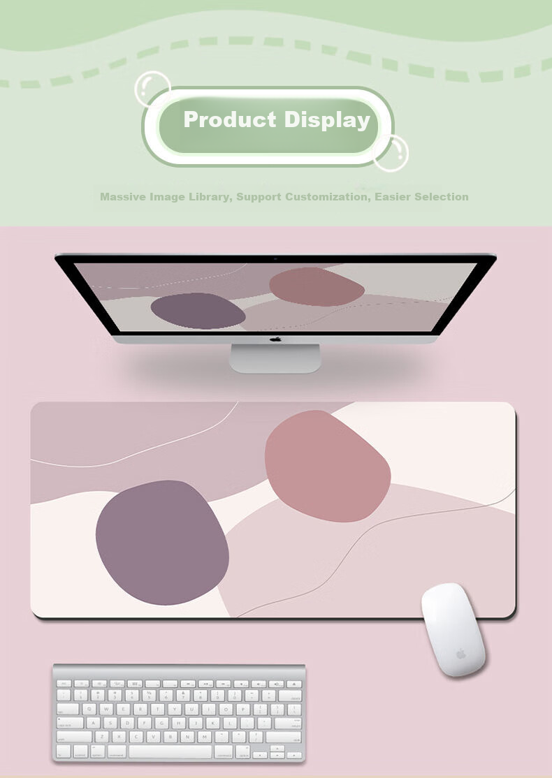 Juyingfeng Mouse Pad, Medium And Small Sizes, for Office, Home, Bed, Mobile Computer Desk, Non-Slip, Washable, Writing And Gaming Mouse Pad, 60*30cm, Ping'an Xile 9