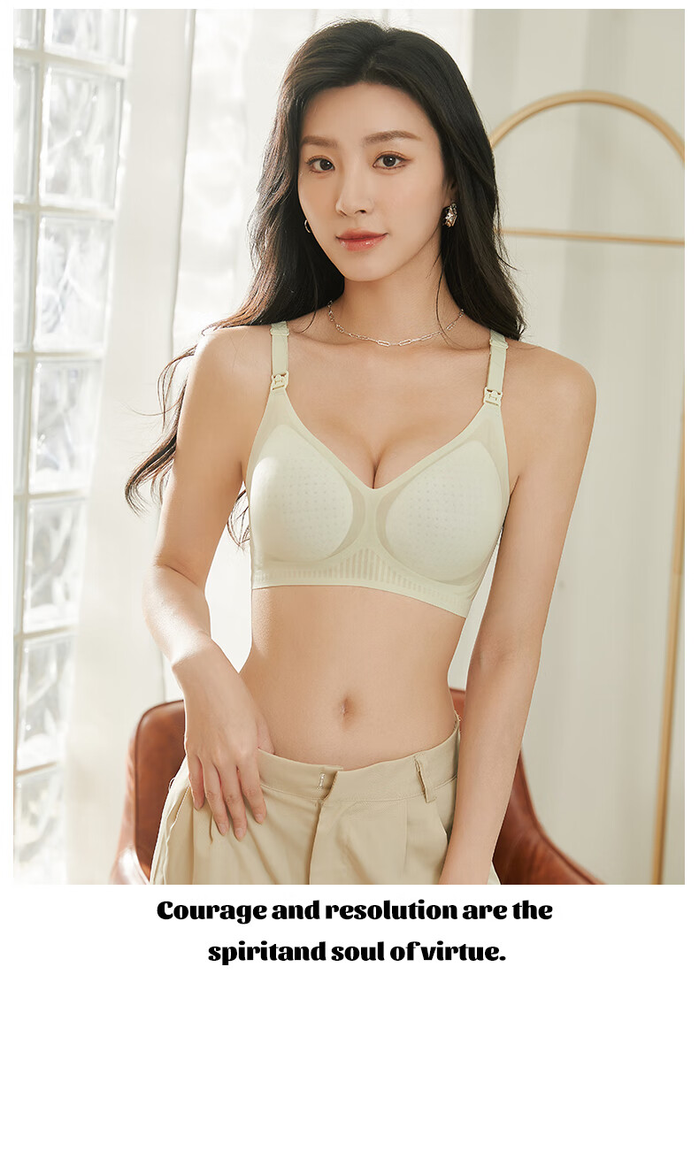 JOYNCLEON Maternity Nursing Bra Summer Thin Pregnant Women Breastfeeding Special Champagne XXL Jwx158828 20