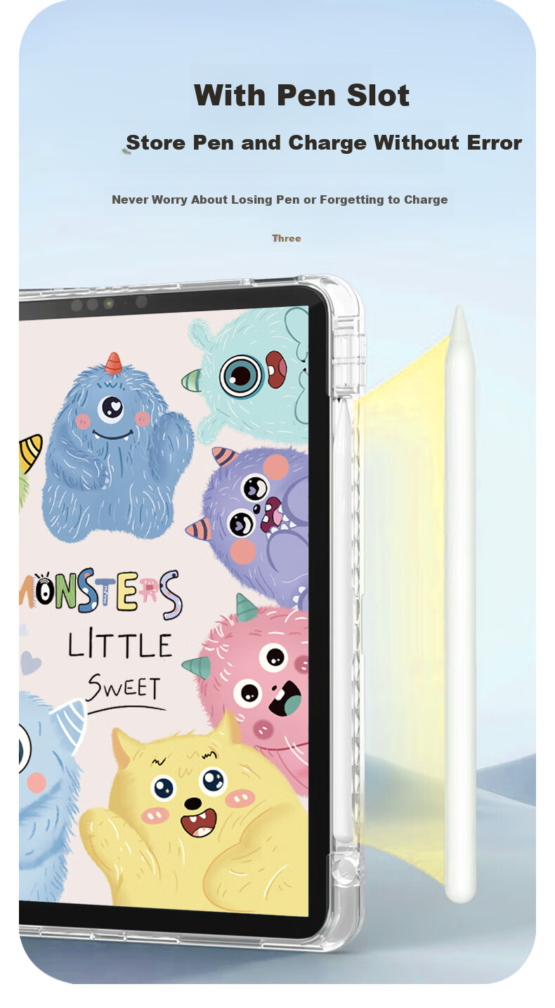Asiwa IPad Air 11/8 Case with M4 Chip, Compatible with 2026 Air 7/6 Models, Detachable Magnetic Cover with Pencil Holder, 360-Degree Rotating Horizontal And Vertical Support, High Transparency, Anti-Bending 8