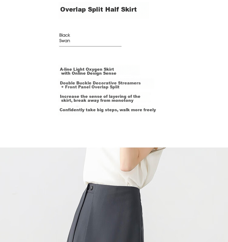 Sentubila Urban Commuter Skirt for Women, Summer Fashion A-Line High-Waisted Slimming Skirt, Apricot Color, XL Size 2