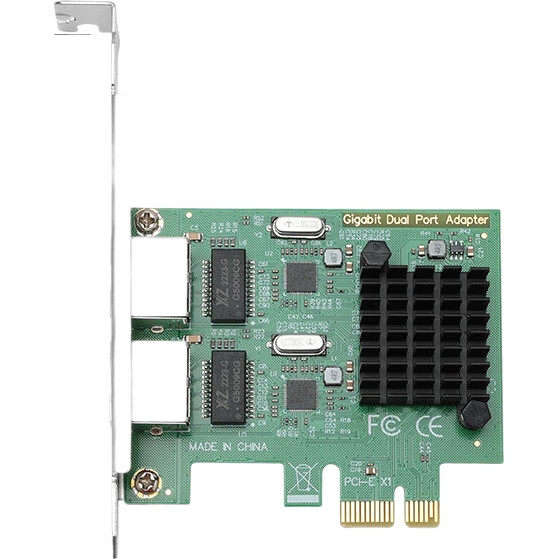 Сетевая карта MOGE MC2249, Gigabit Ethernet, 2 порта RJ-45, PCIe