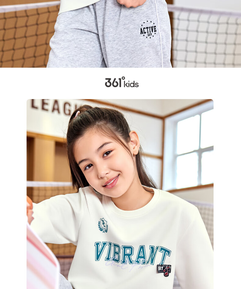 361° Children's Clothing, Kids' Sweatshirt, Autumn 2025, for Older Girls, Skin-Friendly, Soft, Elastic, Round Neck, Versatile Sweatshirt, Purple, Size 160 6