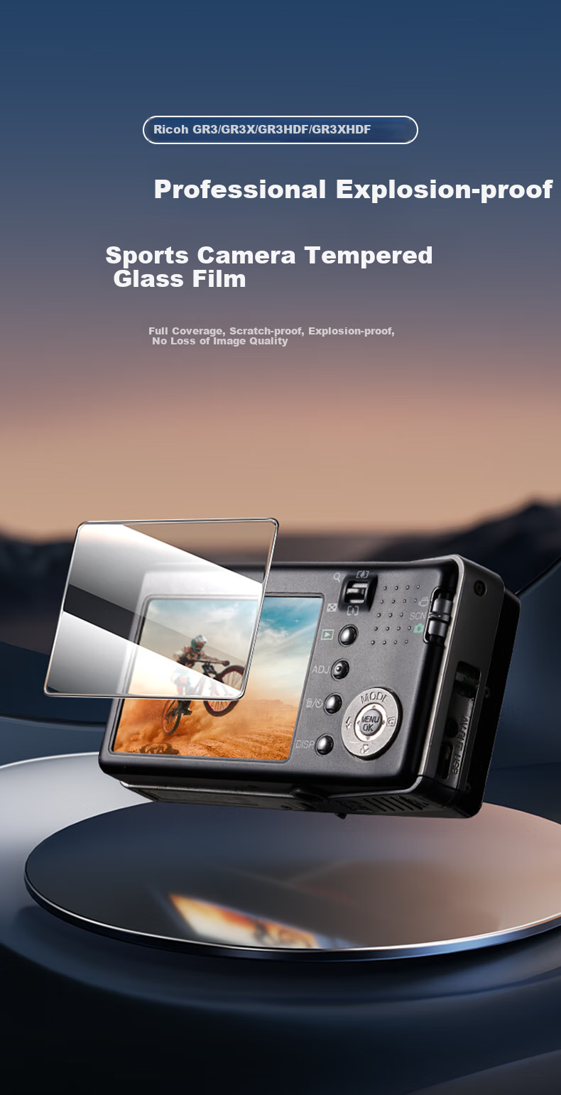 Llano Camera Tempered Glass Protective Film, Suitable for Ricoh GR3/GR3X/GR3 HDF/GR3X HDF Camera Screen Protector, Single Piece 1