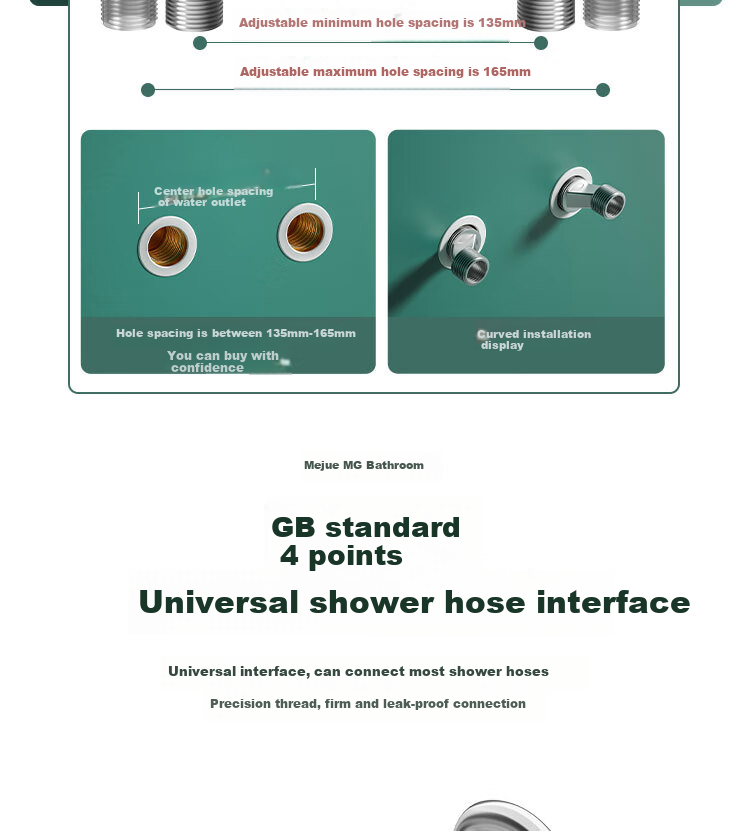MEJUE Shower Faucet, Bathroom Hot And Cold Mixing Valve, Brass Thickened Concealed Installation, Shower Switch, Mixing Valve Z-013182 13